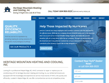 Tablet Screenshot of heritagemountainhc.com